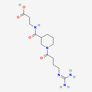 beta-Alanine, N-((1-(4-((aminoiminomethyl)amino)-1-oxobutyl)-3-piperidinyl)carbonyl)-