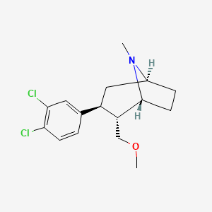 8-Azabicyclo(3.2.1]octane, 3-(3,4-dichlorophenyl)-2-(methoxymethyl)-8-methyl-, (1R,2R,3S,5S)-