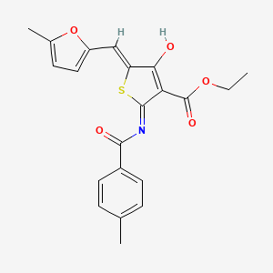molecular formula C21H19NO5S B6096585 ethyl 2-[(4-methylbenzoyl)amino]-5-[(5-methyl-2-furyl)methylene]-4-oxo-4,5-dihydro-3-thiophenecarboxylate 