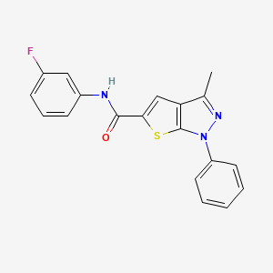 molecular formula C19H14FN3OS B6096620 N-(3-fluorophenyl)-3-methyl-1-phenyl-1H-thieno[2,3-c]pyrazole-5-carboxamide 