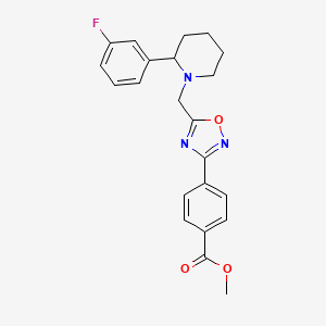 molecular formula C22H22FN3O3 B6096664 methyl 4-(5-{[2-(3-fluorophenyl)-1-piperidinyl]methyl}-1,2,4-oxadiazol-3-yl)benzoate 