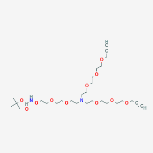 molecular formula C29H52N2O11 B609670 N-(t-Boc-Aminooxy-PEG2)-N-bis(PEG3-propargyl) 