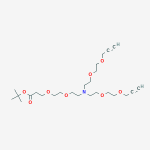 molecular formula C25H43NO8 B609671 N-(PEG2-Boc)-N-bis(PEG2-propargyl) 