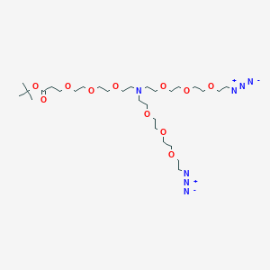 molecular formula C29H57N7O11 B609672 N-(Boc-PEG3)-N-bis(PEG3-azide) 