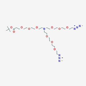 molecular formula C29H57N7O11 B609672 N-(Boc-PEG3)-N-双（PEG3-叠氮基） CAS No. 2182602-15-7