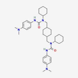 molecular formula C38H58N6O2 B609673 1-Cyclohexyl-1-[[4-[[cyclohexyl-[[4-(dimethylamino)phenyl]carbamoyl]amino]methyl]cyclohexyl]methyl]-3-[4-(dimethylamino)phenyl]urea CAS No. 166967-84-6