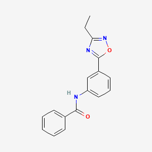 molecular formula C17H15N3O2 B6096775 N-[3-(3-ethyl-1,2,4-oxadiazol-5-yl)phenyl]benzamide 