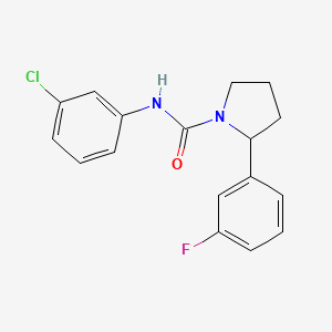 molecular formula C17H16ClFN2O B6096799 N-(3-chlorophenyl)-2-(3-fluorophenyl)-1-pyrrolidinecarboxamide 
