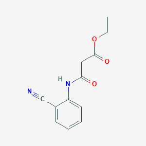 molecular formula C12H12N2O3 B6096889 ethyl 3-[(2-cyanophenyl)amino]-3-oxopropanoate 