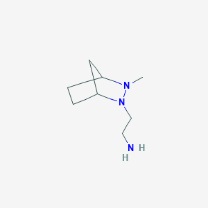 molecular formula C8H17N3 B060969 2-(3-Methyl-2,3-diazabicyclo[2.2.1]heptan-2-yl)ethanamine CAS No. 159583-38-7