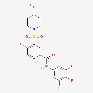 molecular formula C18H16F4N2O4S B609691 NVR 3-778 CAS No. 1445790-55-5
