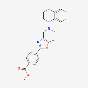 molecular formula C24H26N2O3 B6096940 methyl 4-(5-methyl-4-{[methyl(1,2,3,4-tetrahydro-1-naphthalenyl)amino]methyl}-1,3-oxazol-2-yl)benzoate 