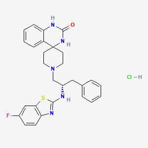 molecular formula C28H29ClFN5OS B609696 NVS-ZP7-4 HCl 