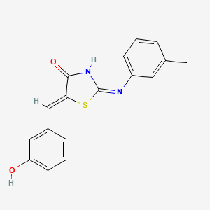 molecular formula C17H14N2O2S B6096963 5-(3-hydroxybenzylidene)-2-[(3-methylphenyl)amino]-1,3-thiazol-4(5H)-one 