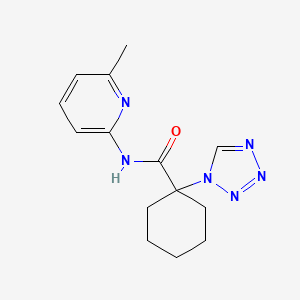 molecular formula C14H18N6O B6096976 N-(6-methylpyridin-2-yl)-1-(1H-tetrazol-1-yl)cyclohexanecarboxamide 