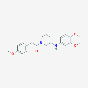 molecular formula C22H26N2O4 B6097029 N-(2,3-dihydro-1,4-benzodioxin-6-yl)-1-[(4-methoxyphenyl)acetyl]-3-piperidinamine 