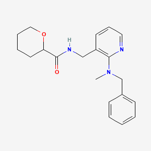 molecular formula C20H25N3O2 B6097058 N-({2-[benzyl(methyl)amino]-3-pyridinyl}methyl)tetrahydro-2H-pyran-2-carboxamide 