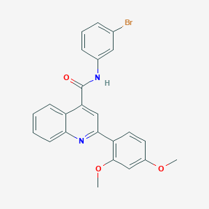 molecular formula C24H19BrN2O3 B6097081 N-(3-bromophenyl)-2-(2,4-dimethoxyphenyl)-4-quinolinecarboxamide 