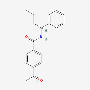 molecular formula C19H21NO2 B6097101 4-acetyl-N-(1-phenylbutyl)benzamide 