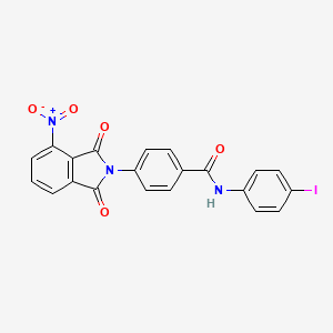 molecular formula C21H12IN3O5 B6097189 N-(4-iodophenyl)-4-(4-nitro-1,3-dioxo-1,3-dihydro-2H-isoindol-2-yl)benzamide 