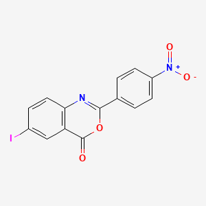 molecular formula C14H7IN2O4 B6097211 6-iodo-2-(4-nitrophenyl)-4H-3,1-benzoxazin-4-one 