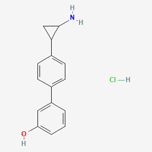 3-[4-(2-Aminocyclopropyl)phenyl]phenol;hydrochloride