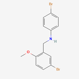 molecular formula C14H13Br2NO B6097258 N-(5-BROMO-2-METHOXYBENZYL)-N-(4-BROMOPHENYL)AMINE 