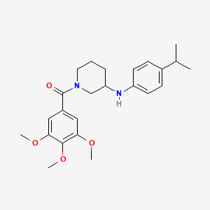 molecular formula C24H32N2O4 B6097318 N-(4-isopropylphenyl)-1-(3,4,5-trimethoxybenzoyl)-3-piperidinamine 