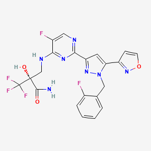molecular formula C21H16F5N7O3 B609733 Olinciguat CAS No. 1628732-62-6