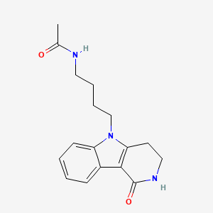 molecular formula C17H21N3O2 B609734 N-[4-(1-Oxo-1,2,3,4-Tetrahydro-5h-Pyrido[4,3-B]indol-5-Yl)butyl]acetamide CAS No. 1770789-37-1
