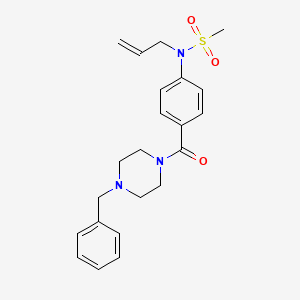 molecular formula C22H27N3O3S B6097371 N-allyl-N-{4-[(4-benzyl-1-piperazinyl)carbonyl]phenyl}methanesulfonamide 