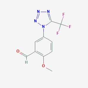 2-Methoxy-5-[5-(trifluoromethyl)tetrazol-1-yl]benzaldehyde