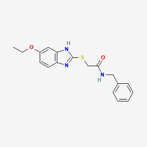 molecular formula C18H19N3O2S B6097420 N-BENZYL-2-[(5-ETHOXY-1H-1,3-BENZODIAZOL-2-YL)SULFANYL]ACETAMIDE 