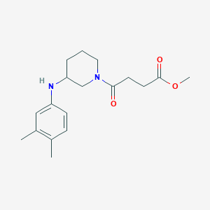 molecular formula C18H26N2O3 B6097434 methyl 4-{3-[(3,4-dimethylphenyl)amino]-1-piperidinyl}-4-oxobutanoate 