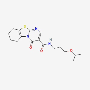 molecular formula C17H23N3O3S B6097437 N-(3-isopropoxypropyl)-4-oxo-6,7,8,9-tetrahydro-4H-pyrimido[2,1-b][1,3]benzothiazole-3-carboxamide 