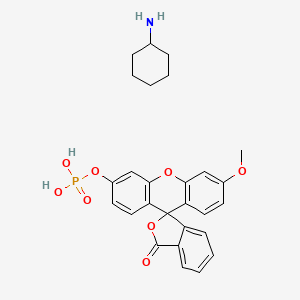 molecular formula C27H28NO8P B609744 3-O-Methylfluorescein phosphate cyclohexylammonium salt CAS No. 21233-09-0
