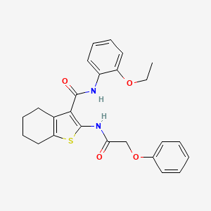 molecular formula C25H26N2O4S B6097504 N-(2-ethoxyphenyl)-2-(2-phenoxyacetamido)-4,5,6,7-tetrahydro-1-benzothiophene-3-carboxamide 