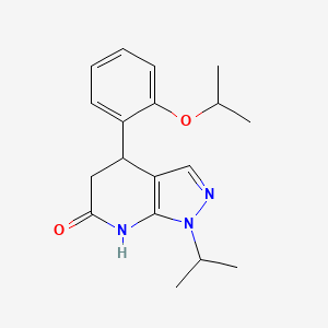 molecular formula C18H23N3O2 B6097546 4-(2-isopropoxyphenyl)-1-isopropyl-1,4,5,7-tetrahydro-6H-pyrazolo[3,4-b]pyridin-6-one 