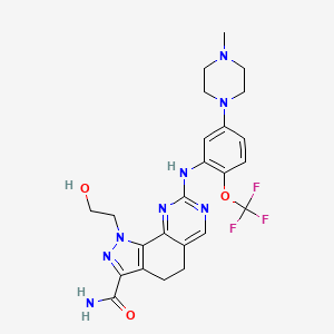 molecular formula C24H27F3N8O3 B609756 Onvansertib CAS No. 1034616-18-6