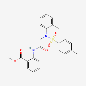 molecular formula C24H24N2O5S B6097569 methyl 2-({N-(2-methylphenyl)-N-[(4-methylphenyl)sulfonyl]glycyl}amino)benzoate 