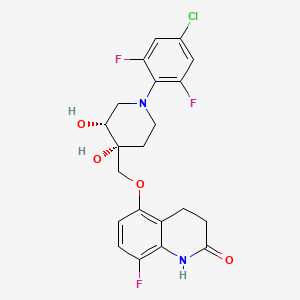 molecular formula C21H20ClF3N2O4 B609758 Quabodepistat CAS No. 1883747-71-4
