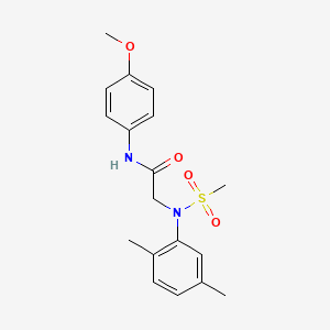 molecular formula C18H22N2O4S B6097614 N~2~-(2,5-dimethylphenyl)-N~1~-(4-methoxyphenyl)-N~2~-(methylsulfonyl)glycinamide 