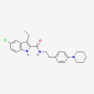 5-Chloro-3-ethyl-N-(4-(piperidin-1-yl)phenethyl)-1H-indole-2-carboxamide
