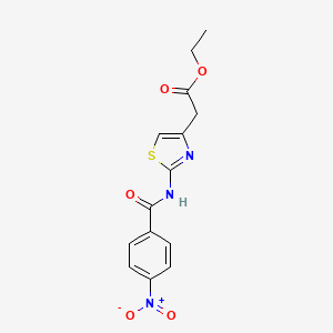 molecular formula C14H13N3O5S B6097705 ethyl {2-[(4-nitrobenzoyl)amino]-1,3-thiazol-4-yl}acetate 