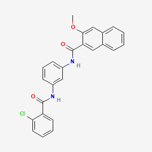 molecular formula C25H19ClN2O3 B6097819 N-{3-[(2-chlorobenzoyl)amino]phenyl}-3-methoxy-2-naphthamide 