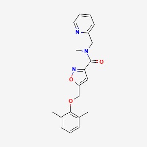 molecular formula C20H21N3O3 B6097922 5-[(2,6-dimethylphenoxy)methyl]-N-methyl-N-(2-pyridinylmethyl)-3-isoxazolecarboxamide 