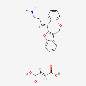 molecular formula C25H25NO6 B609798 (3E)-3-(12H-[1]benzofuro[3,2-c][1]benzoxepin-6-ylidene)-N,N-dimethylpropan-1-amine;(E)-but-2-enedioic acid CAS No. 34522-46-8