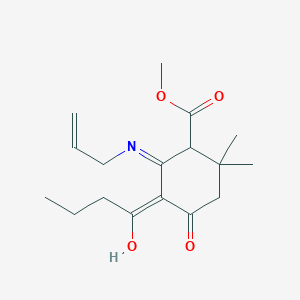 molecular formula C17H25NO4 B6098011 methyl 2-(allylamino)-3-butyryl-6,6-dimethyl-4-oxo-2-cyclohexene-1-carboxylate 