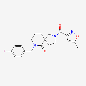 molecular formula C20H22FN3O3 B6098044 7-(4-fluorobenzyl)-2-[(5-methyl-3-isoxazolyl)carbonyl]-2,7-diazaspiro[4.5]decan-6-one 
