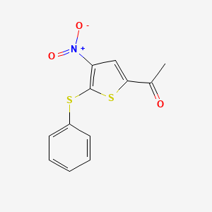 molecular formula C12H9NO3S2 B609806 1-(5-Phenylsulfanyl-4-nitro-2-thienyl)ethanone CAS No. 90680-28-7